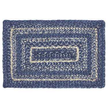 Great Falls Blue Jute Braided Rect Placemat 10